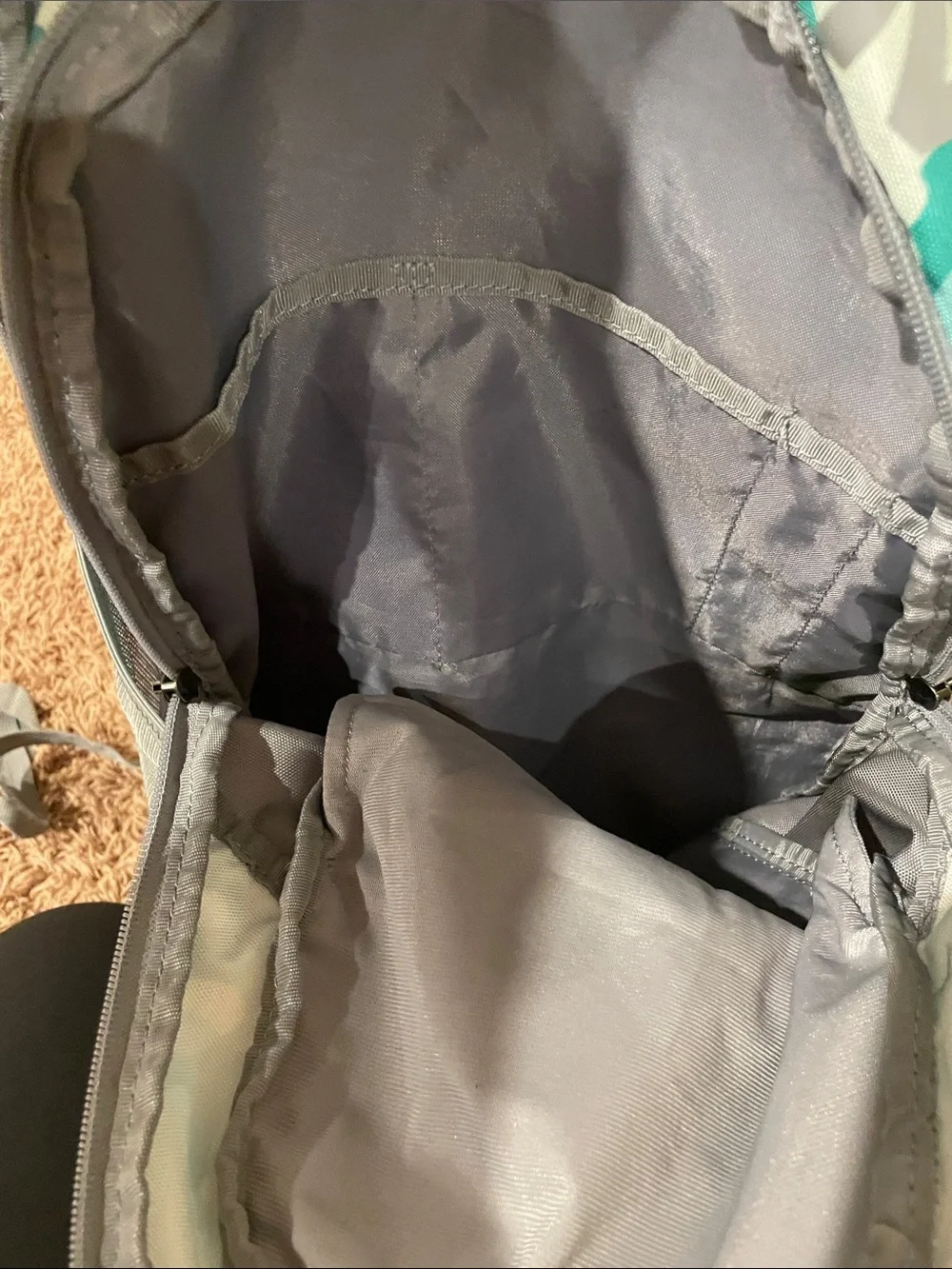 Under Armour Teal Camo and Gray Kids Backpack